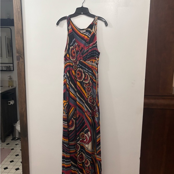 Vintage long Matty M dress floral zentangle size M fits larger sizes stretchy - Picture 15 of 16